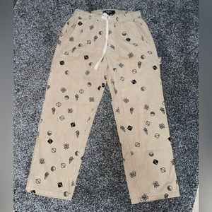 Men’s tan corduroy cargos size s